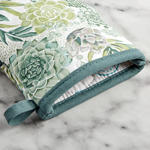 Martha Stewart Green Succulents Mini Oven Mitt 2-Pack Set